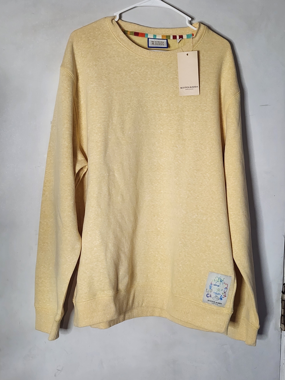 Scotch & Soda Pale Yellow Men’s Crewneck Sweatshirt